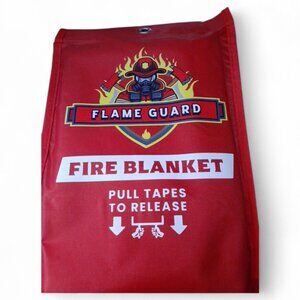 Flame Guard Fire Blanket - NEW!! 39" X 39"/100cmX100cm - EN1869-2019 Very Safe!!